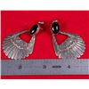 Image 5 : Navajo Sterling Onyx Earrings
