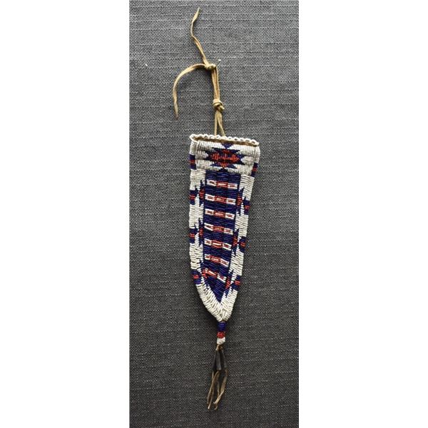 PLAINS INDIAN BEADED KNIFE SHEATH