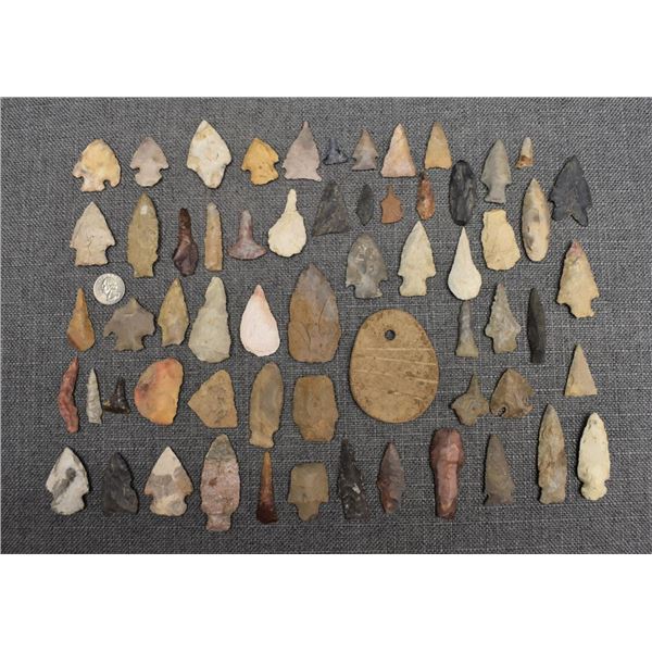 PREHISTORIC STONE POINT SPEAR HEADS