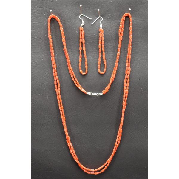 PUEBLO INDIAN CORAL NECKLACE
