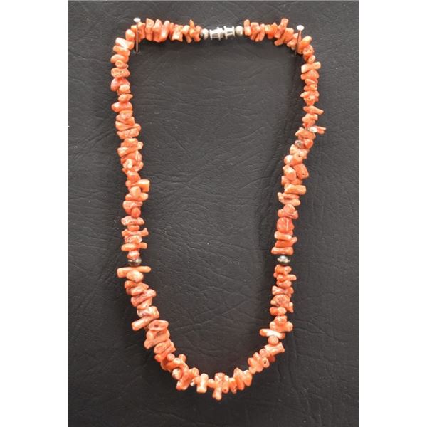 PUEBLO INDIAN CORAL NECKLACE