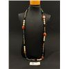 Image 2 : Extra Length Vintage Knotted Various Gem Stone Beads & Pearls Necklace 39" L