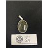Image 1 : Mexican 925 Sterling Silver with Large Oval Lavradorite Stone Pendant 2" length with Loop