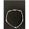 Image 2 : 925 Sterling Silver with Blue Topaz Stones Bracelet with Safety Lock. 7.25" in Length