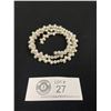 Image 2 : Natural White Pearls Triple Strand Bracelet
