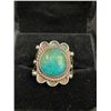 Image 2 : Vintage Handcrafted Sterling Silver with Blue Turquoise Stone Ladies Ring