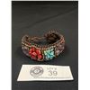 Image 1 : Vintage Hancrafted with Natural Blue and Red Coral & Amethyst Stones Bracelet