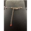 Image 2 : Triple Strand Dark Blue Pearls & Black Glass Beads Choker Necklace Adjustable Sizes 16-18"