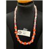 Image 2 : Rose Quartz Beads & Other Stone Beads Necklace 21" L