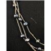 Image 2 : Triple Strand Genuine Black Pearls Necklace 19" L