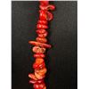 Image 2 : Natural Red Coral Chunks Necklace, Very Long 33"