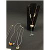 Image 3 : 5 Vintage Various Pendants with Cord Strngs Necklaces