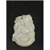 Image 2 : Vintage Hand Carved Light Green Chinese Jade Pendant