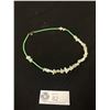 Image 2 : Natural Green Stone with Tiny Glass Beads Spacers Necklace.19"