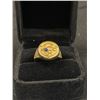 Image 2 : 10k Solid Gold Constellation Style Ring with Genuine Small Blue Sapphire Size 9