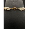 Image 2 : Twisted 3 Strands Genuine Freshwater Pearls.Pink Corals & Gold Beads Necklace 17" L