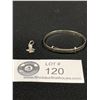 Image 2 : Dainty 925 Sterling Silver with Stone Pendant & adjustable Baby Bangle