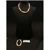 Image 1 : Natural White and Pink Coral Choker Necklace with Matching Bracelet 16 7 7 Inches