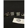 Image 2 : 3 Pairs Silver Plated with Stones Cuff Links