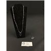 Image 1 : Black Alaska Diamond Pendant Necklace & Carved Turtle Pendant 16"L