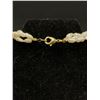Image 2 : Vintage Triple Strand Twisted White Freshwater Pearl Necklace 16" L