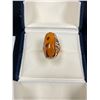 Image 2 : Beautiful Vintage Russian Honey Coloured Amber Ring.Size 7.5 Securely Prong Set in a Solid 14k Red G