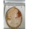 Image 2 : Lovely Hand Carved Shell Cameo The Carving Depicts the Bust of a Romenesque Woman. The Shell Shows s