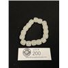 Image 1 : White Translucent Stone Beads Stretch Bracelet