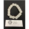 Image 2 : White Translucent Stone Beads Stretch Bracelet