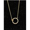 Image 2 : Dainty Gold Plated With Tiny White Stones Estella Bartlet Pendant Necklace 16-18 " In Length