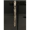 Image 2 : Pretty 925 Sterling Silver with Markasite Stones Bracelet 7" L Original Clasp