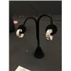 Image 2 : 925 Sterling Silver Hoop Earrings. Original Patina