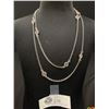 Image 1 : Circa 1920's Sterling Silver Chain 42" L 21.4 gr
