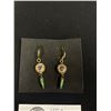 Image 2 : Antique Chinese Cloisonne Earrings from the 1930's. total Length 1.75" p