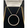Image 2 : .925 Sterling Silver and Diamond Pendant Necklace and Chain.. With a Gold Wash.