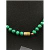 Image 2 : Genuine Large Graduated Malachite Necklace 16 inch