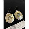 Image 2 : Unusual Mother of Pearl Dangle Earrings