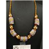 Image 2 : Unusual Multi glass Bead Necklace 20"