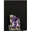 Image 2 : 925 Sterling Silver With Purple /Pinkish Clear Stone 1.5" L