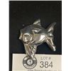 Image 2 : Very Large .925 Sterling Silver Mexican Fish Brooch 2.25" H x 2" W