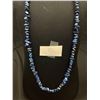 Image 2 : Natural Lapis Long Tumbled Necklace 32"