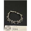 Image 2 : .925 Sterling Silver Bracelet with Black Onyx and Markisite Stones 7"