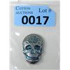 Image 1 : 2 Oz. .999 Silver 3D Colourized Sugar Skull Bar