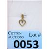 Image 1 : Estate - 10 KT Gold Diamond Heart Pendant / Charm