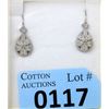 Image 1 : New Sterling Silver and Diamond Filigree Earrings