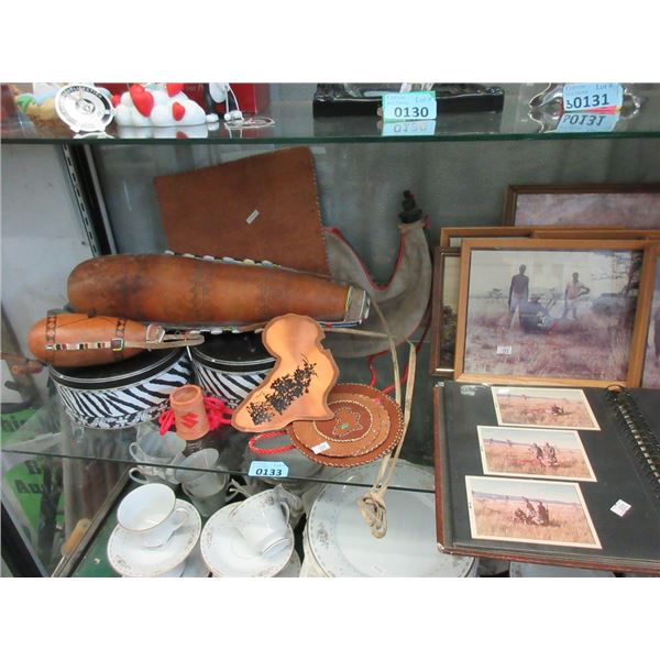 Shelf Lot - African Collectibles & Big Game Photos