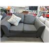 Image 1 : 70" Grey Fabric Loveseat - Store Return