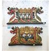 Image 1 : 2 Carved Wood Asian Wall Plaques