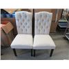 Image 1 : Pair of Ivory Fabric Upholstered Side Chairs