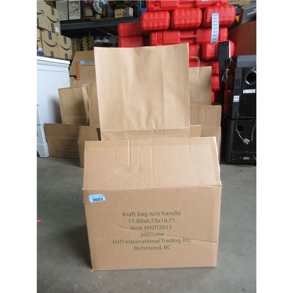 New Case of 250 Kraft Paper Bags #HJTI1015